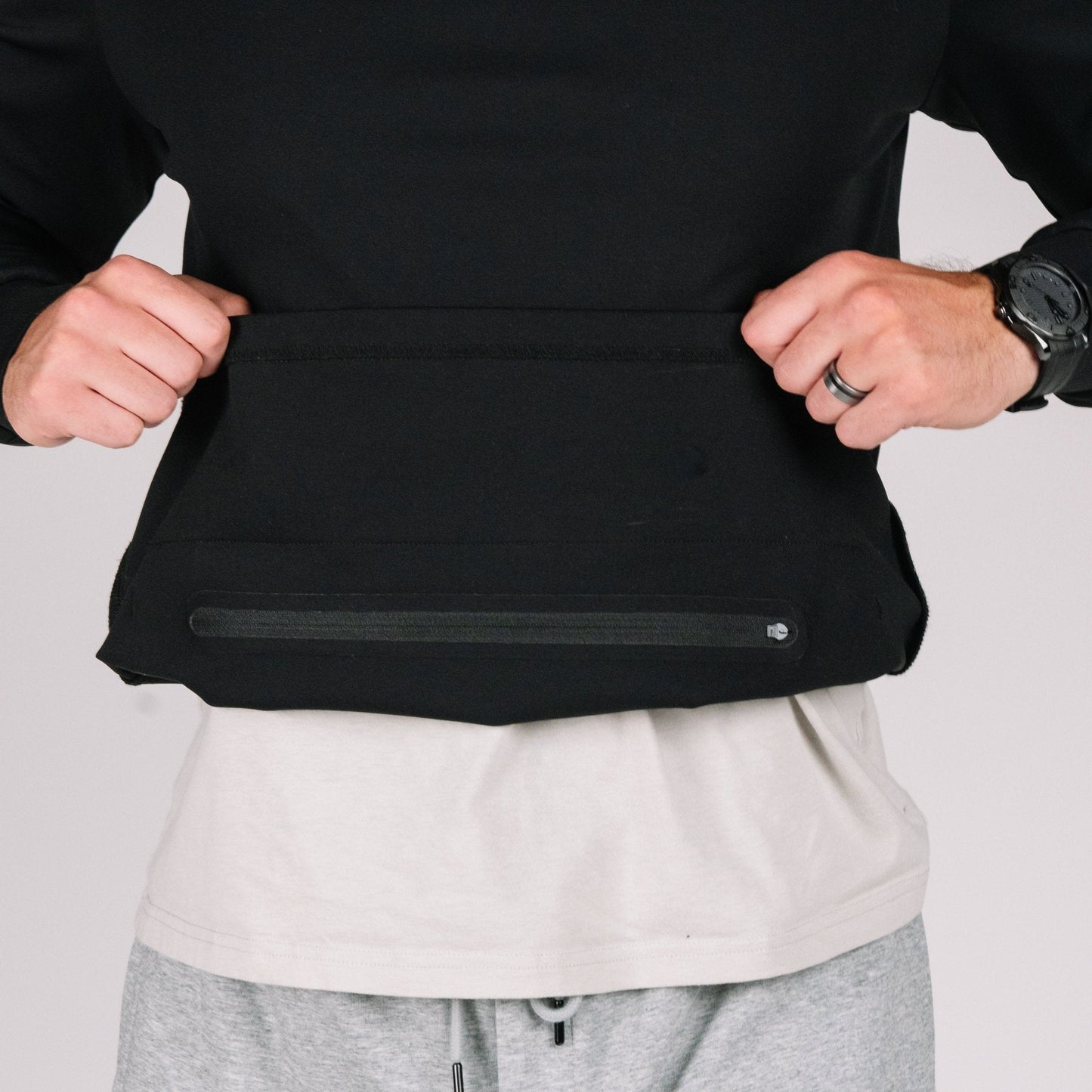 Phantom™ Hoodie — Magnetized hand pocket closed