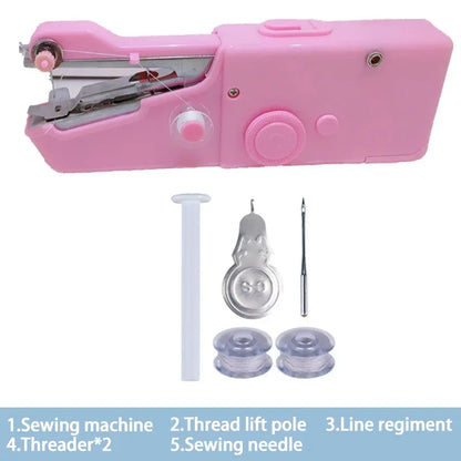 Portable Sewing Machine Manual Domestic Sewing Machine Presser Foot Handheld Rope-free Electric Quick Build DIY Apparel Supplies