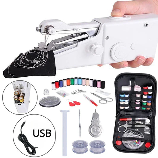 Portable Sewing Machine Manual Domestic Sewing Machine Presser Foot Handheld Rope-free Electric Quick Build DIY Apparel Supplies