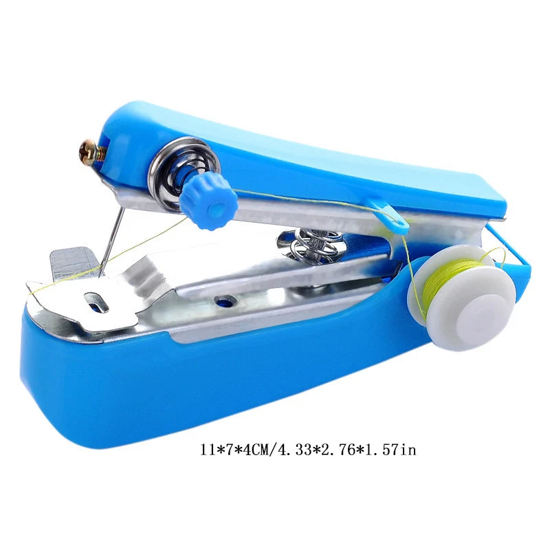 Home Handheld Sewing Machine Portable Outdoor Travel Clothes Fabrics DIY Stitching Sewing Tool Mini Manual Stitch Needlework