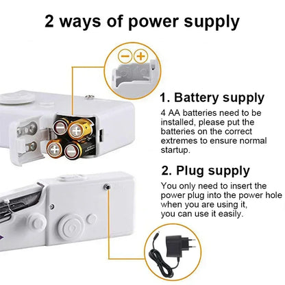 Portable Sewing Machine Manual Domestic Sewing Machine Presser Foot Handheld Rope-free Electric Quick Build DIY Apparel Supplies