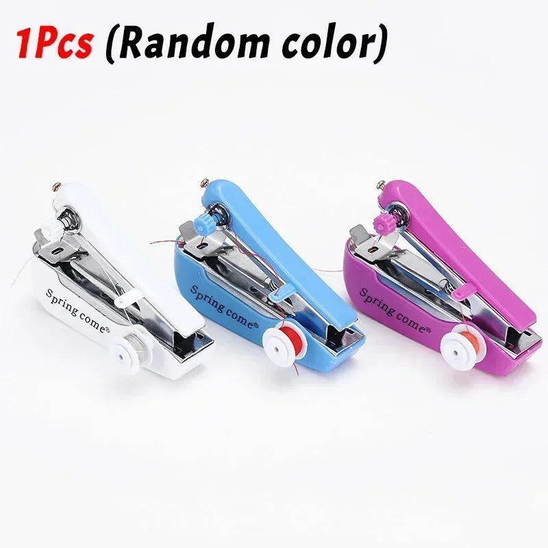 2/1Pcs Portable Manual Sewing Machines Mini Cordless Handheld Stitch For Repair Clothes Leather Fabric Household DIY Sewing Tool