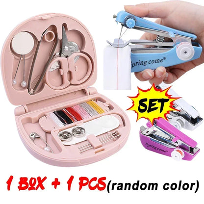 2/1Pcs Portable Manual Sewing Machines Mini Cordless Handheld Stitch For Repair Clothes Leather Fabric Household DIY Sewing Tool