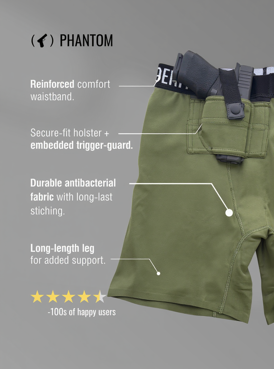 Phantom Appendix Carry Boxer Brief — Detail