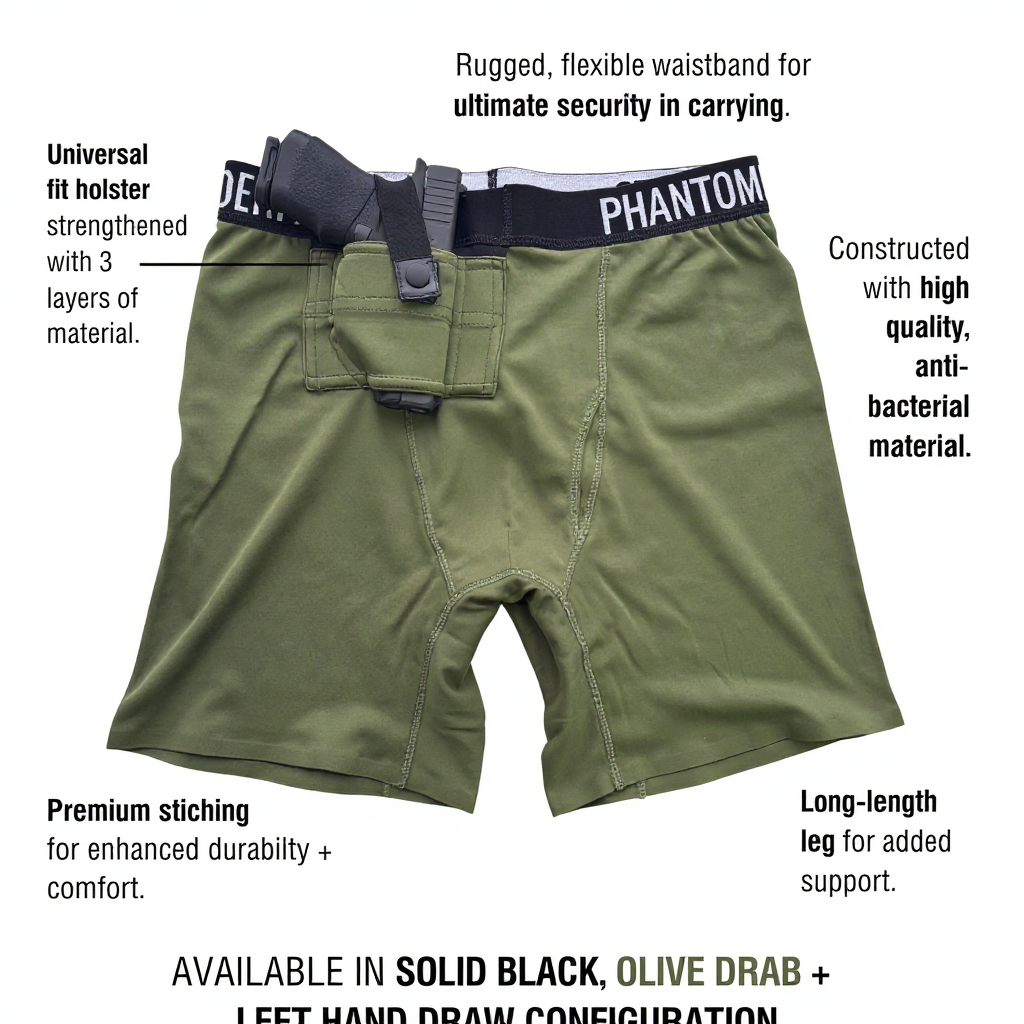 Phantom Appendix Carry Boxer Brief — Size Guide